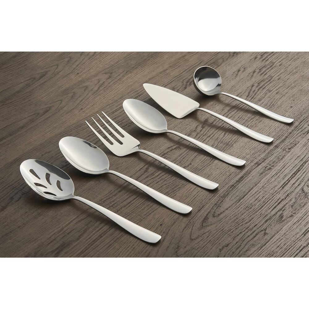Cambridge Silversmiths Bourne Mirror Oversized 6 Piece Serving Set, Silver - Picture 4 of 5